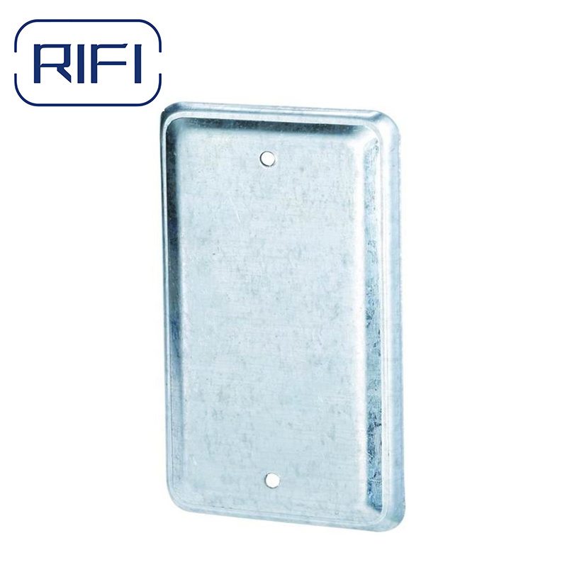UL Standardgalvanized Steel 2X4 Rectangular Box Cover Handy Box Cover with 1/2&quot; Knockouts