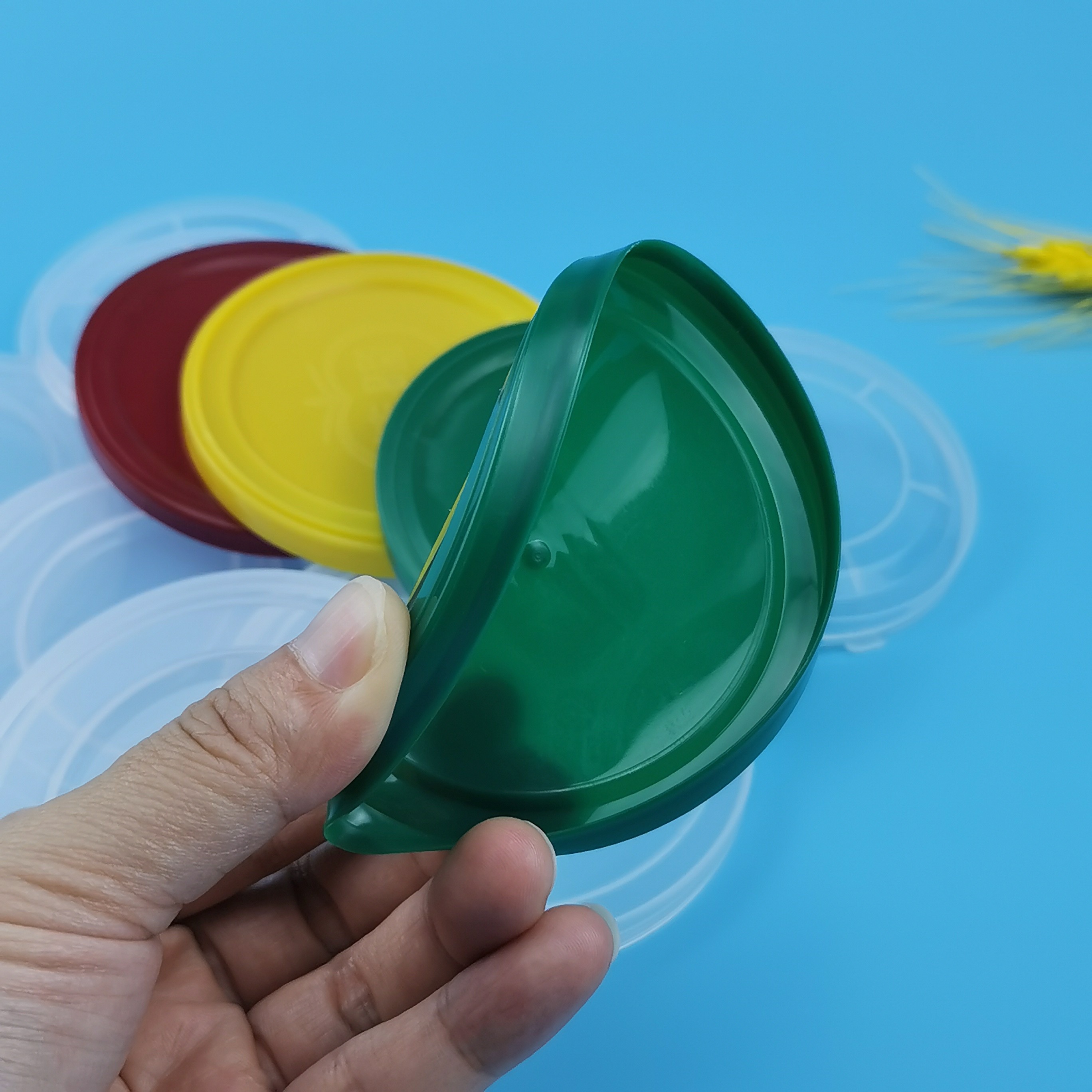 Clear No Toxic 83mm Embossing PE Plastic Lids