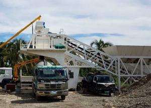 China Small Capacity Mobile Concrete Plant , Portable Cement Concrete Batch Mix Plant wholesale