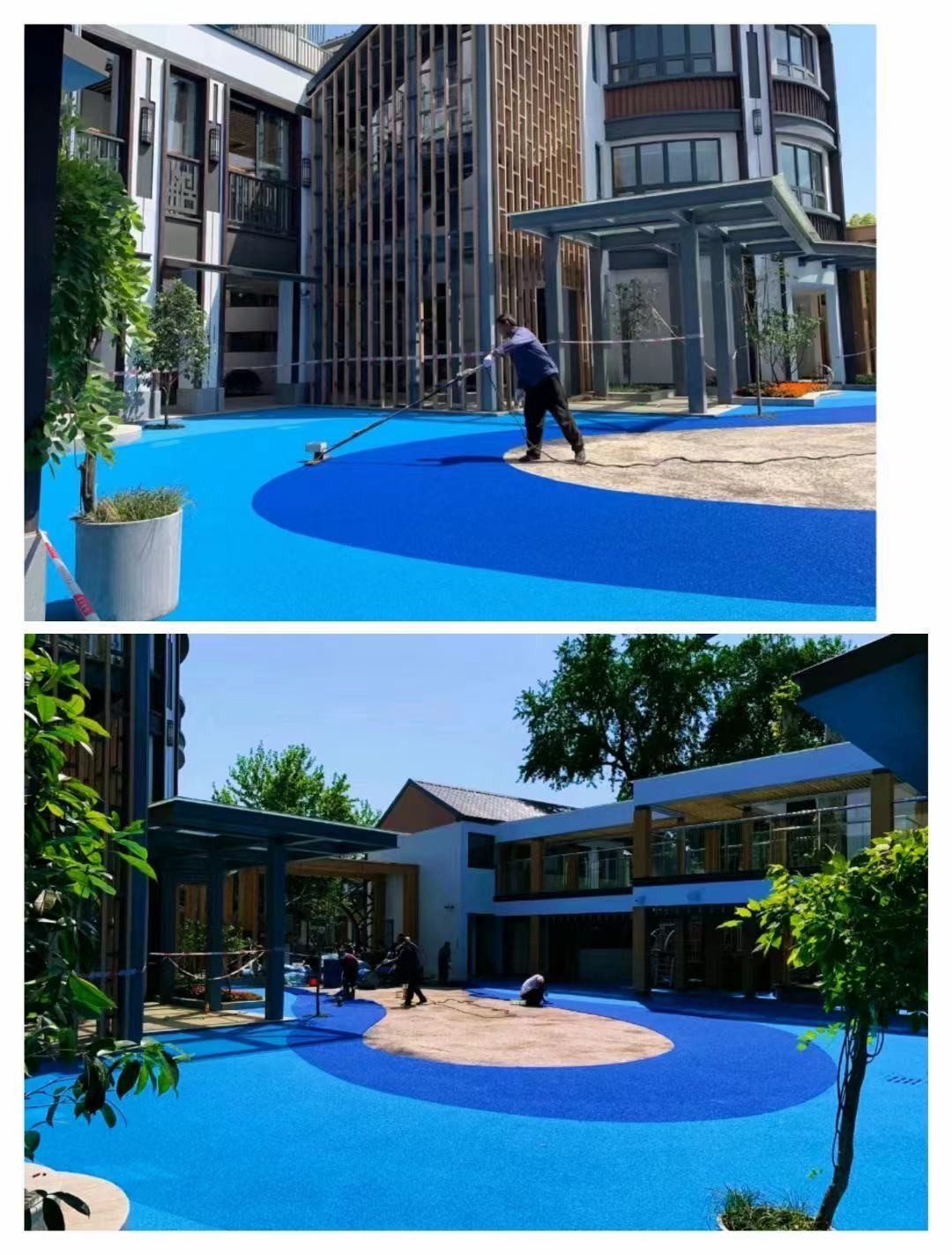 Colorful Outdoor Poured Rubber Flooring Playground Safety EPDM