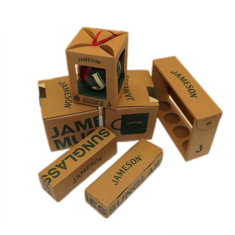 Sunglasses Kraft Paper Sustainable Gift Box Packaging 5.5X5X4CM Size ROHS Certificate