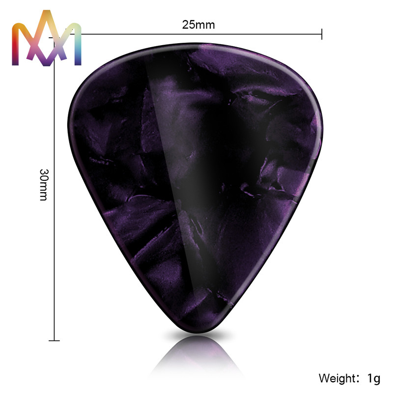 Thickness 1mm Acrylic Colorful Guitar Picks With Smooth Edges