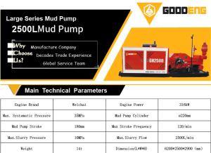 China 2500L mud pump, GN2500 mud pump, goodeng mud pump 2500L wholesale