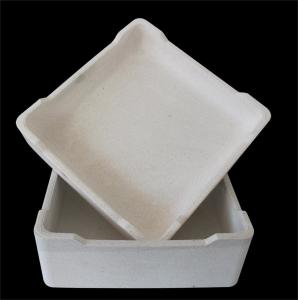 China 1700C High Temperature Kiln Furniture Corundum Mullite Saggar For Industrial Alumina Ceramics wholesale