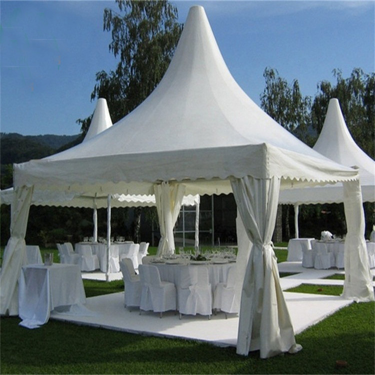 White Stainless Aluminum Alloy Pagoda Event Tent High Peak Dome On Top