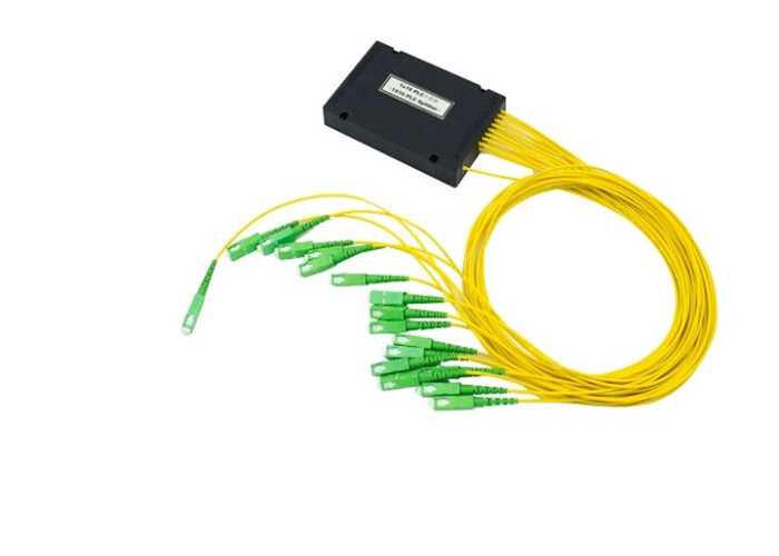 Single Mode 1*16 1*32 Fiber Optic PLC Splitter With PVC LSZH Outer Jacket