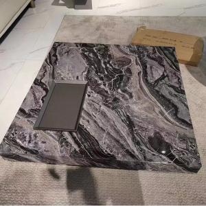 China Modern Luxury Tempered Art Glass With Marble Printing Glass Top For Dining Room Table wholesale