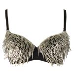 Girl Night Club Wear Spandex Long Spike Bra Top CRB7205 Dance Club Clothes