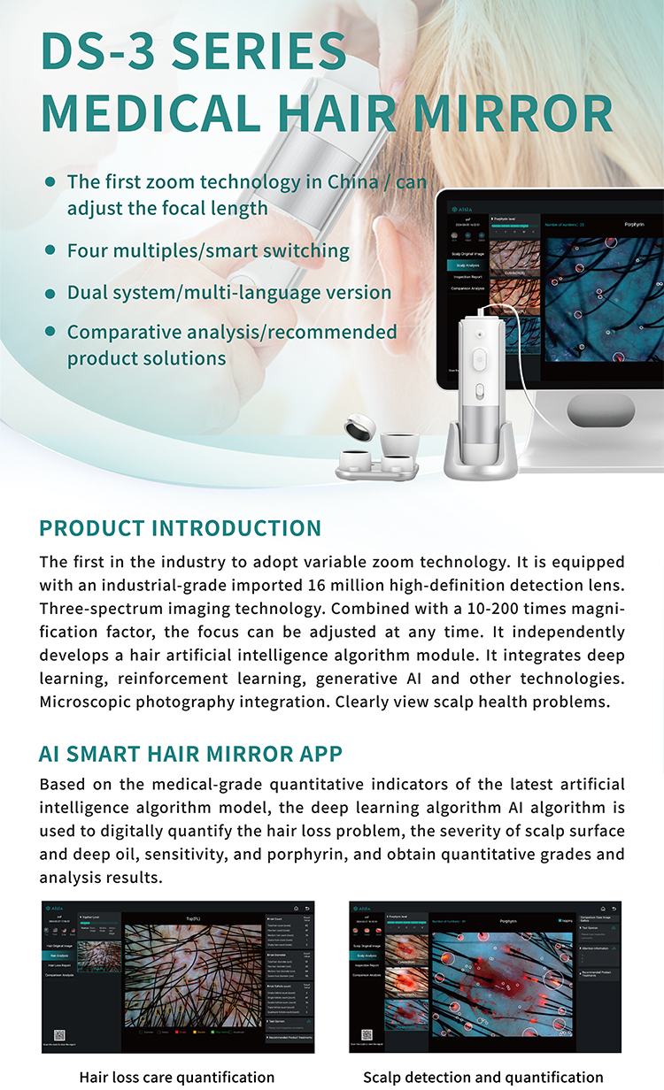 EU Plugs Type 4 In 1 Scalp Care Machine Multi Language For Hair Oiliness Analysis