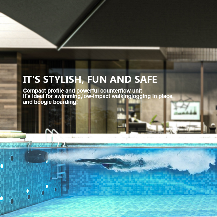 Acrylic Swimming Pool Counter Current Pool With Adjustable Speed And 1540VA Motor