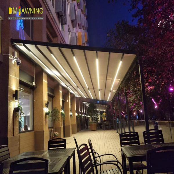 PVC Motorized Louvered Pergola Roof Sunshade Aluminum Patio Covers
