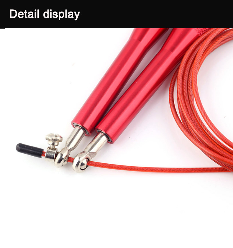 High Speed Jump Rope Steel Cable Adjustable Weighted Aluminum Handle
