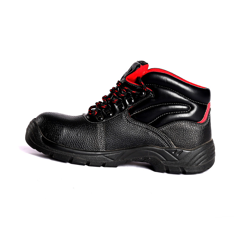 Shengjie Embossed Cow Leather Ankle Protection Anti-Smash Steel Toe Puncture Proof Steel Sole Work Safety Shoes