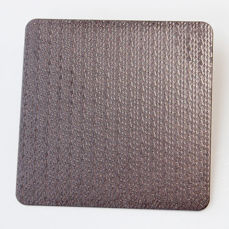 304 316 Retro Brown color Embossed metal plate for decorative Textured Stainless Steel Sheet Project
