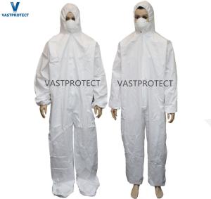 China Standard Type 5 6 White Nonwoven SMS Microporous Disposable Coveralls Suits for Painting wholesale