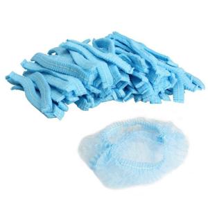 China Blue Soft Disposable Head Caps / Hygienic Disposable Bouffant Caps wholesale
