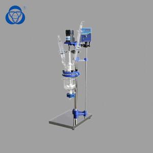 China Biological Jacketed Glass Vessel , Chemical Glass Reactor Constant Pressure Feeding wholesale