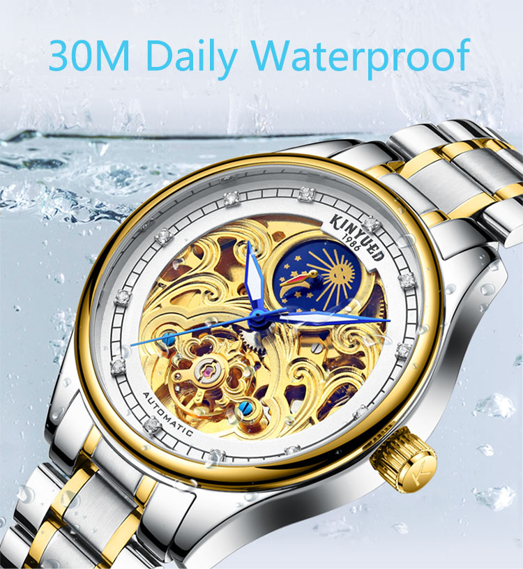 Watches men luxury brand automatic moon phase tourbillon automatic mechanical wristwatches