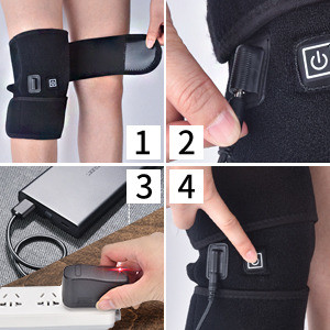 USB Charging Heat Therapy Wrap For Knee Injury 45degree Temperature Graphene Material