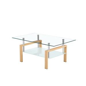 China Square Tempered Glass Custom Coffee Tables Metal Frame For Living Room wholesale