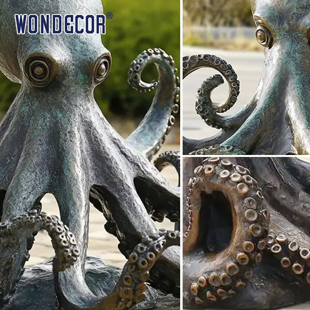 Large Outdoor Bronze Octopus Sculpture For Unique Decoration