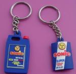 3D Rubber Animal Design Customer Logo PVC Keychain with Metal ring