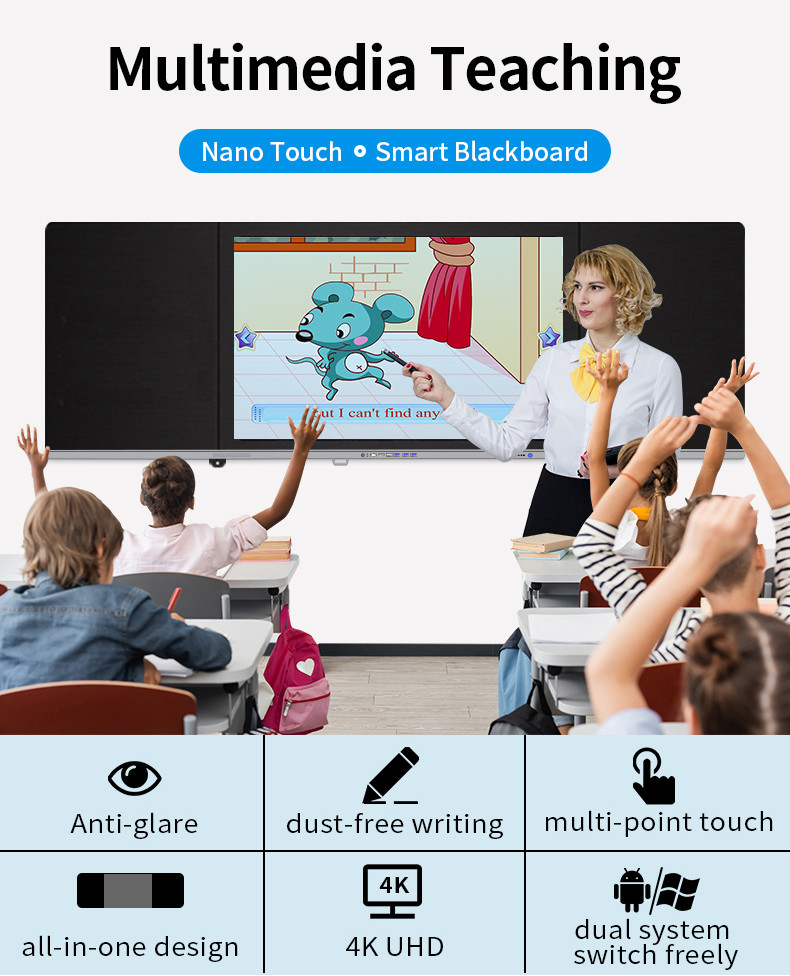 Teaching Touch Screen Intelligent Blackboard Nano Multi Functions