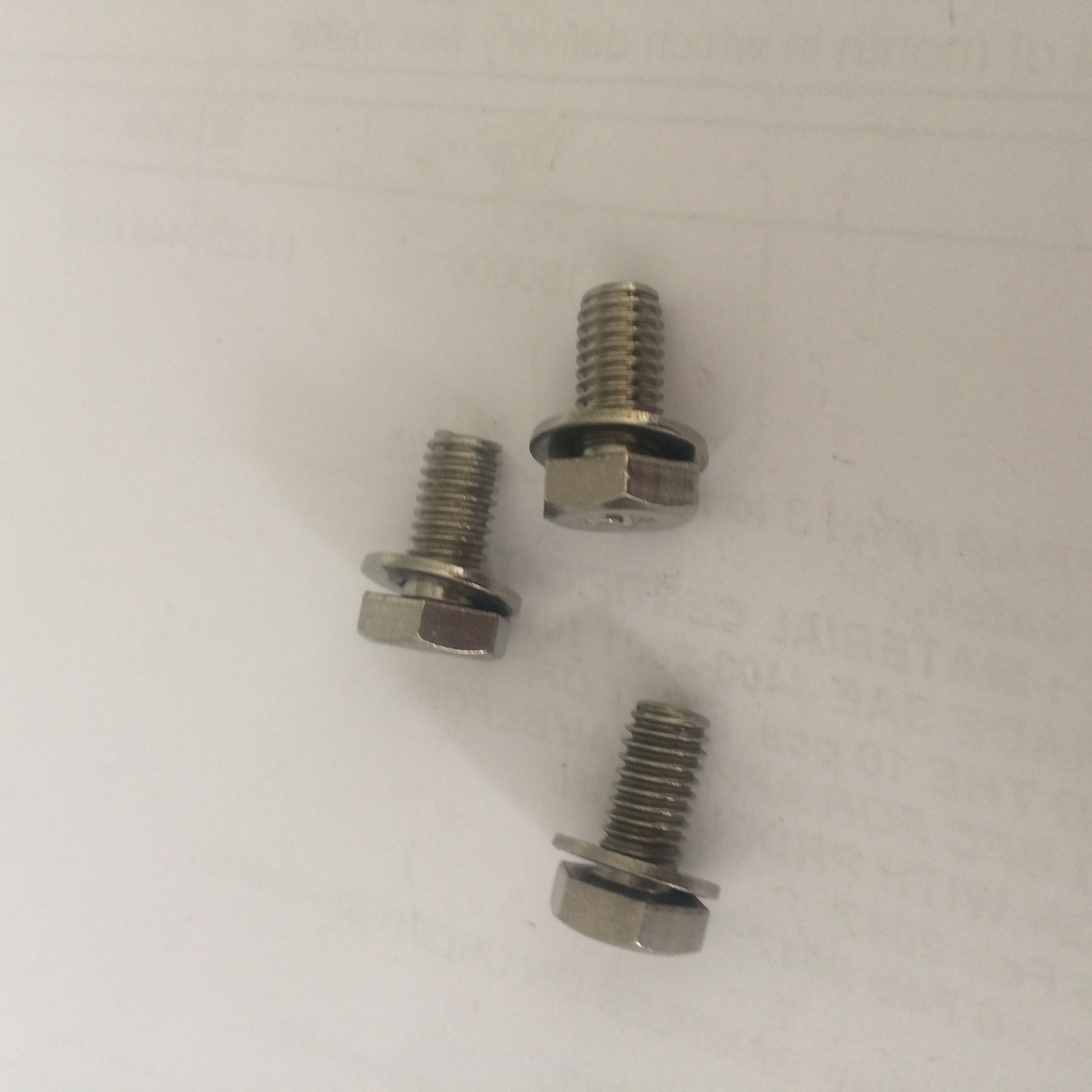 Stainless Steel Hex Head with Flat Washer SEMS Screws Stainless Steel Phillips Drivers Hex Bolt with Flat Washers