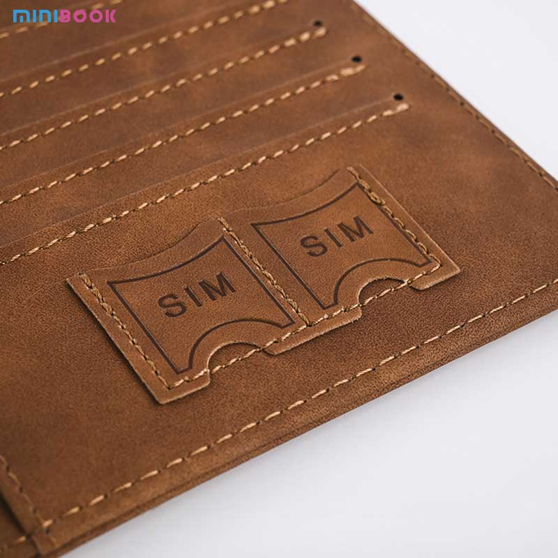 Vintage Business Passport Covers Holder Multi-Function ID Bank PU Leather Wallet Case