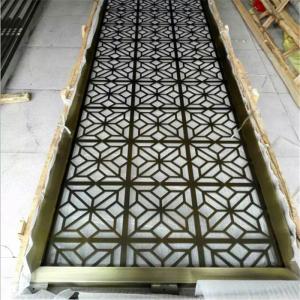China Mirror Copper Stainless Steel Perforated Panels For Hotels/Villa/Lobby/Shopping Mall wholesale