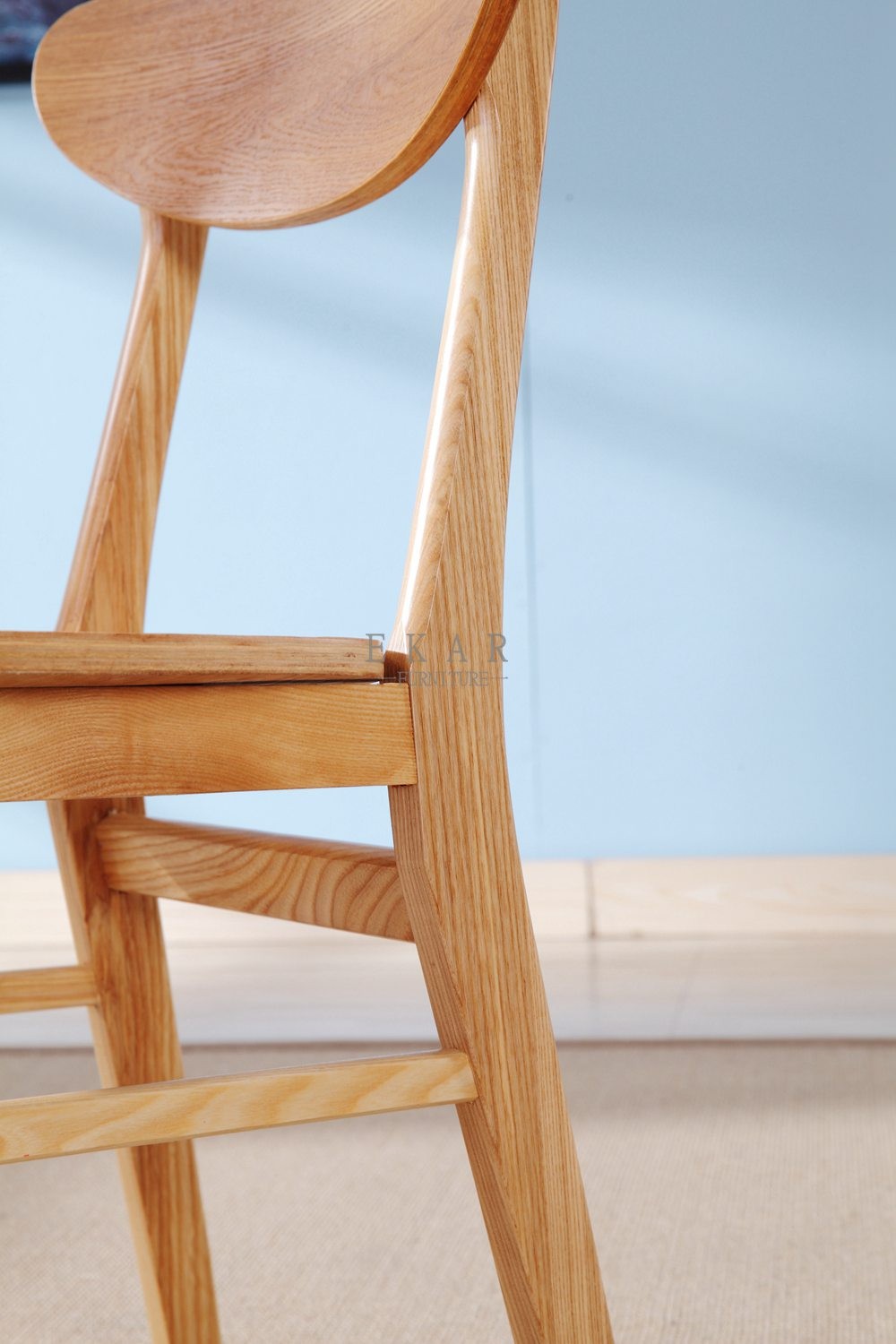 Simple Style Solid Ash Wood Modern Wooden Dining Room Chair