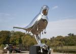 Large Metal Stainless Steel Animal Sculptures Outdoor Decoration Mirror Polish