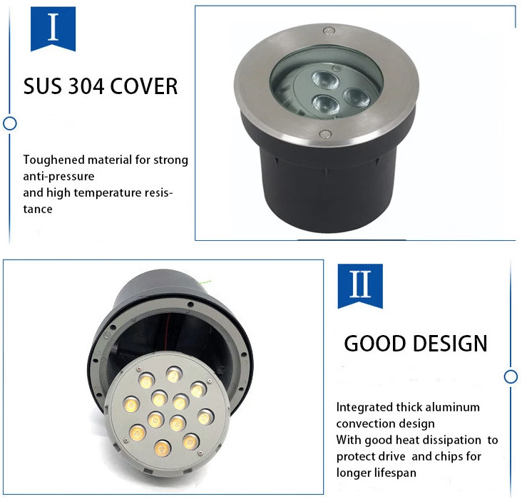 IP67 18W LED Underground Lights For Ground Garden