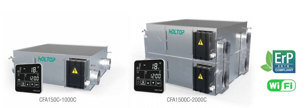 Holtop CFA 500C Ceiling ERV with Enthalpy Heat Exchanger 500CMH