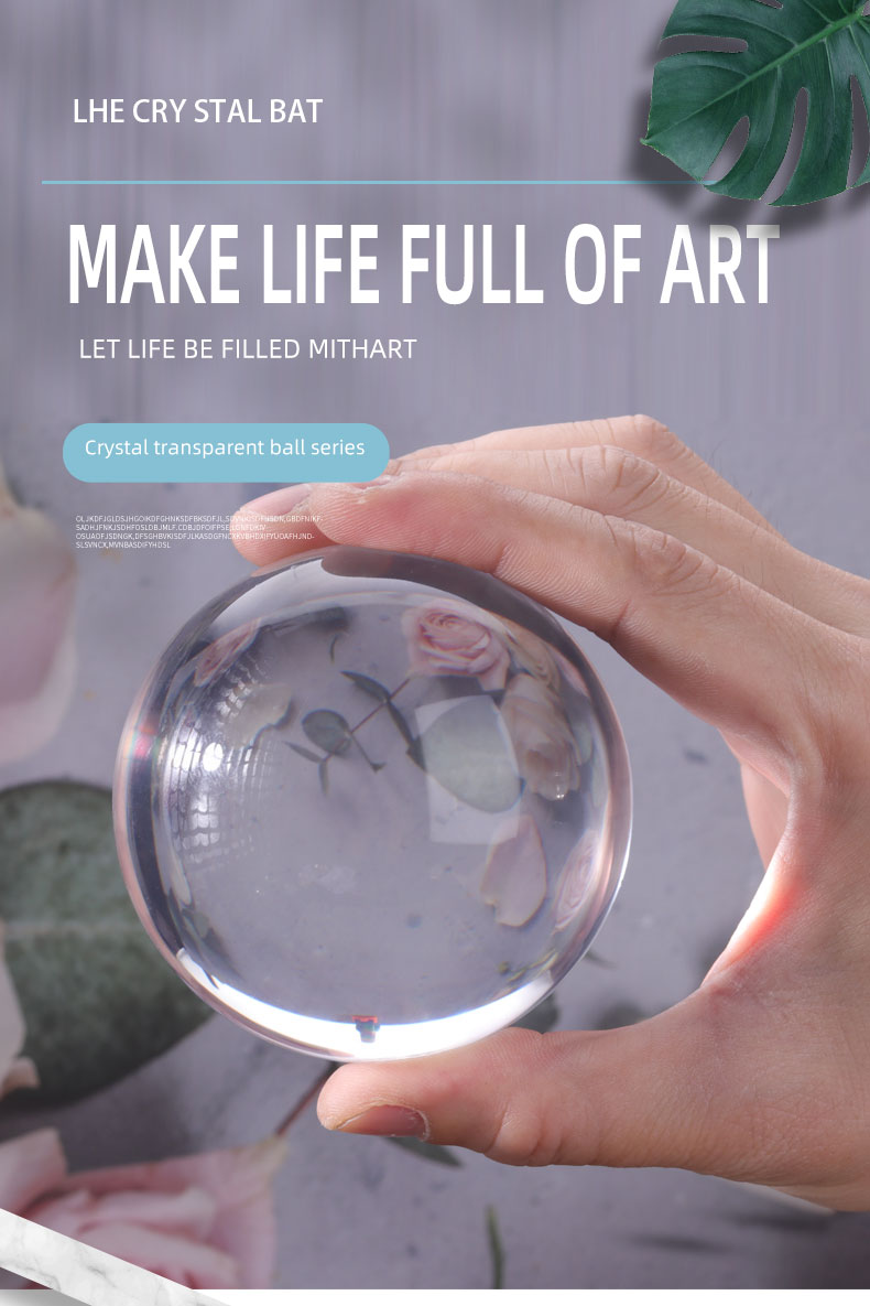 Home Decoration Solid Acrylic Sphere , Clear Acrylic Contact Juggling Ball