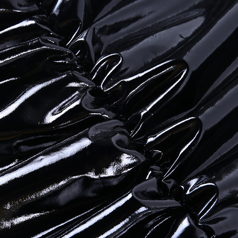 Elastic Shaping High Waisted Leather Leggings