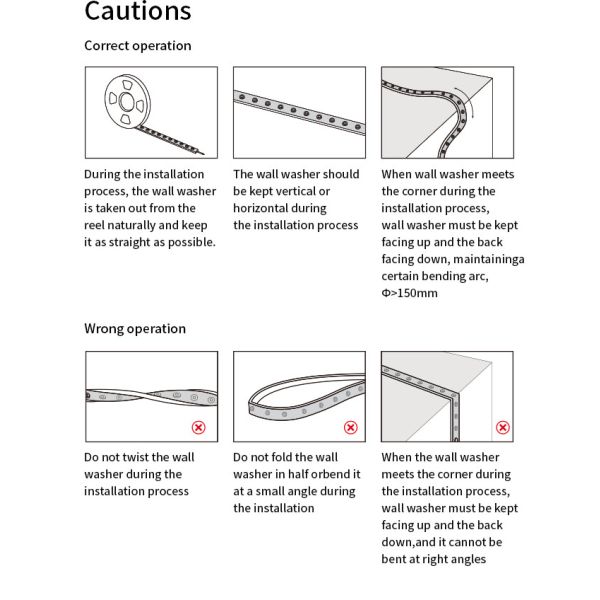 IP68 Waterproof Flexible Neon LED Strip 24V 24W RGB RGBW Outdoor LED Wall Washer Light