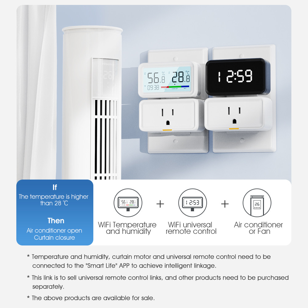 WiFi IR RF433 Smart Universal Remote Control for Air Conditioning TV and More with Alexa Google Voice Control and Tuya Integration