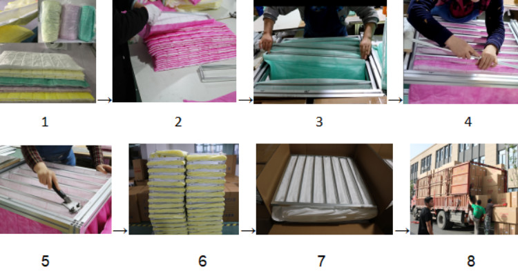 Washable Industrial Bag Air Filter G4 Media Medium Efficiency Pocket Air Conditioner Filter Bag for HVAC System