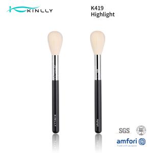China Wooden Handle Goat Hair 1pcs Blush Makeup Brushes wholesale