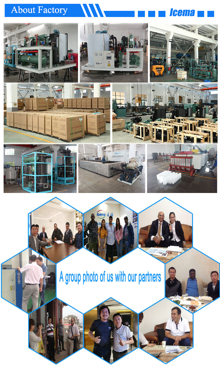 25T/24H Brine Refrigeration Block Ice Machine Industrial Salt Water