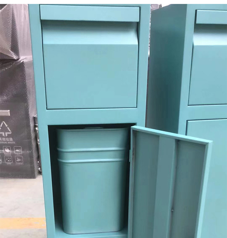 Customized Blue Tall Garbage Bin Steel Battery Recycling Bins NO Leakage Welding