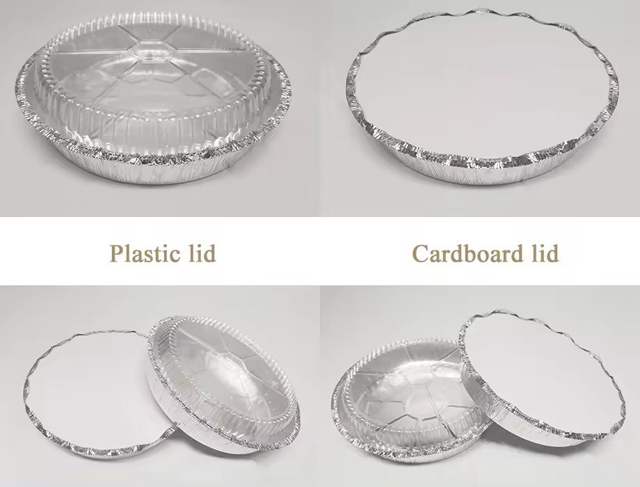 1L Round Aluminum Pans Shallow Aluminium Foil Pan Round Container Tray