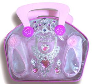 China Hottest sell girls beauty set with cloth-shoes,fashion jewelry accessories Girls party dress set wholesale