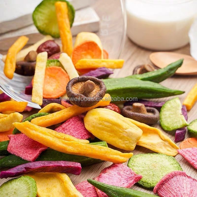 Vacuum Fried Dried Fruits Vegetables Mixed Healthy Organic Snacks