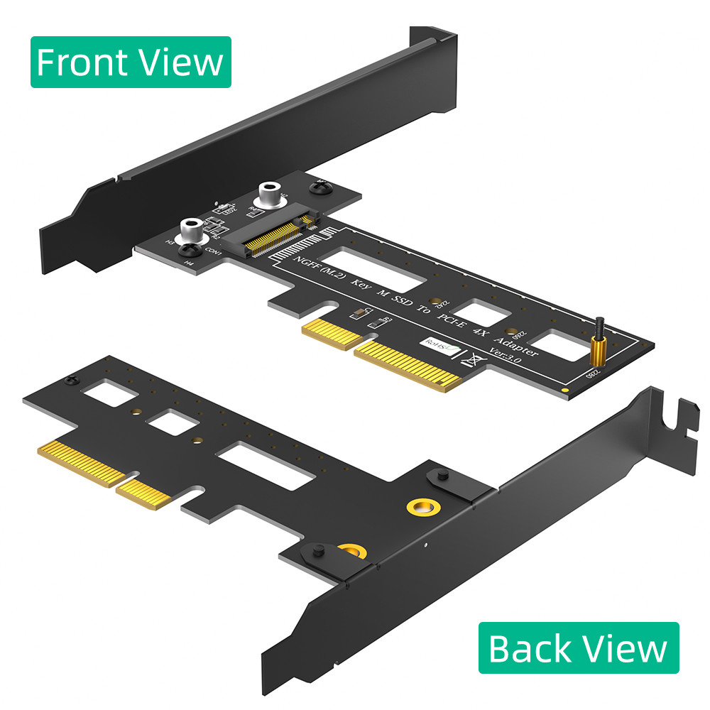 M.2 NGFF PCI-e SSD to PCI Express 3.0 x4 Host Adapter Card - Support M.2 PCIe (NVMe or AHCI) Type 2242 2260 2280