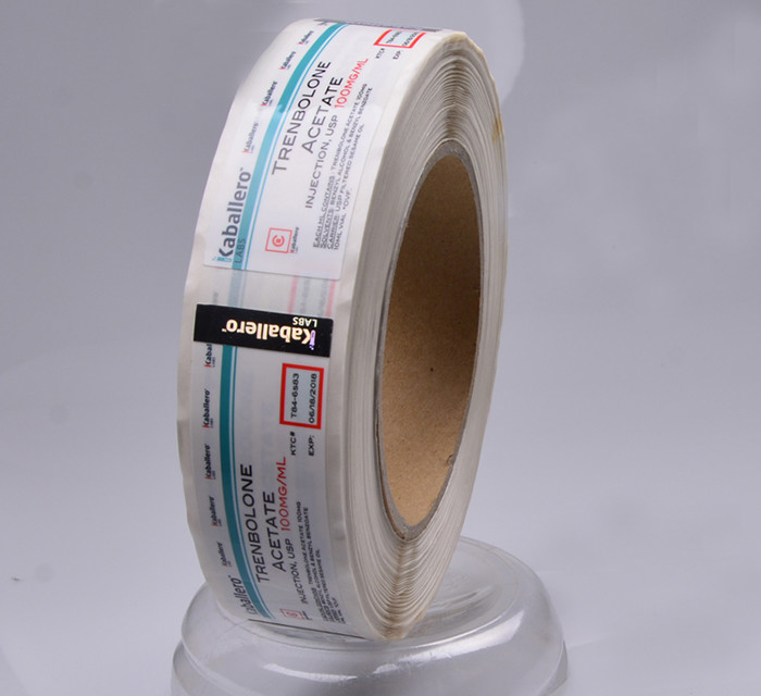 Printing custom adhesive PP vinyl hologram logo anti counterfeit vial packaging label roll