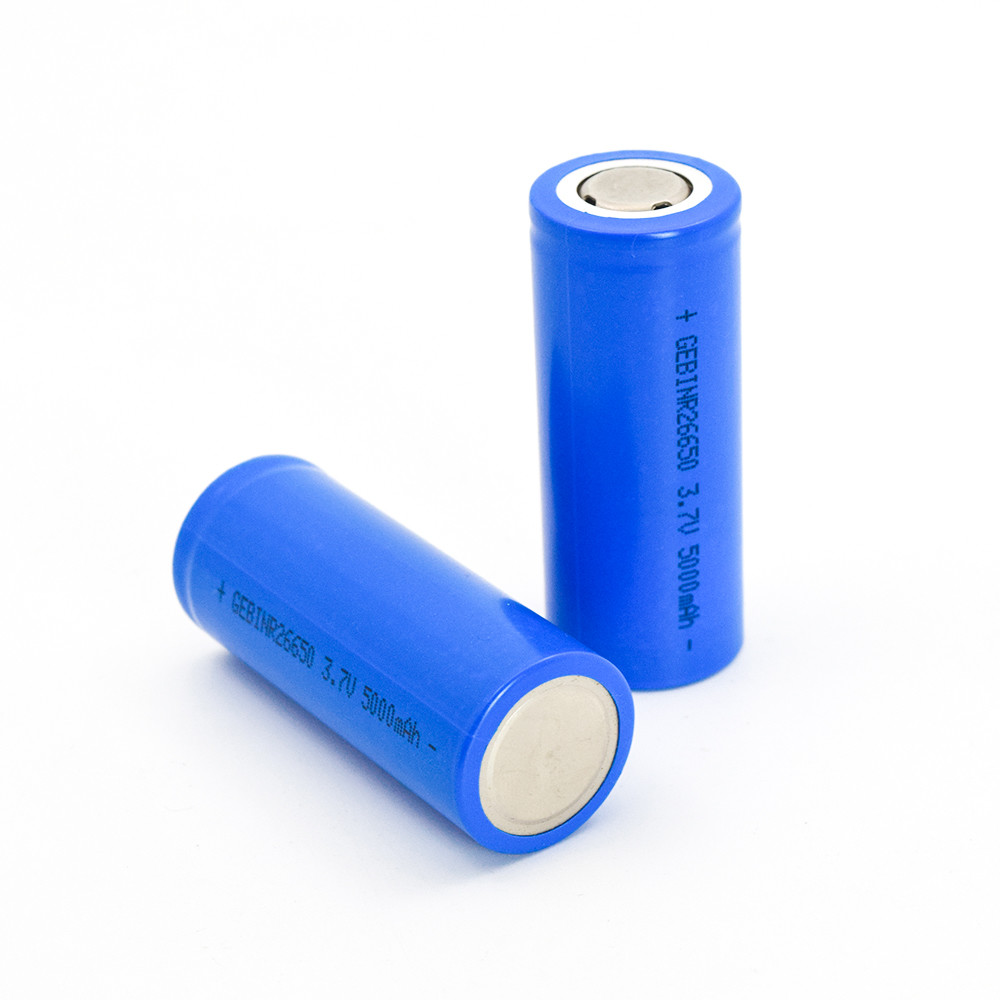 Flat Top 26650 Rechargeable Battery 5000mah For Flashlight Small Fans