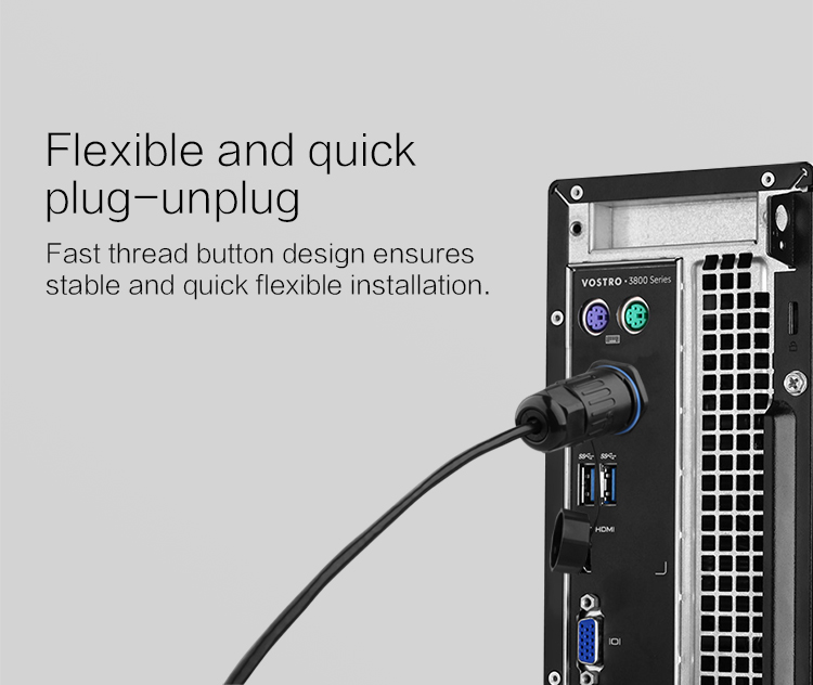 IP68 Rj45 Waterproof Ethernet Connector