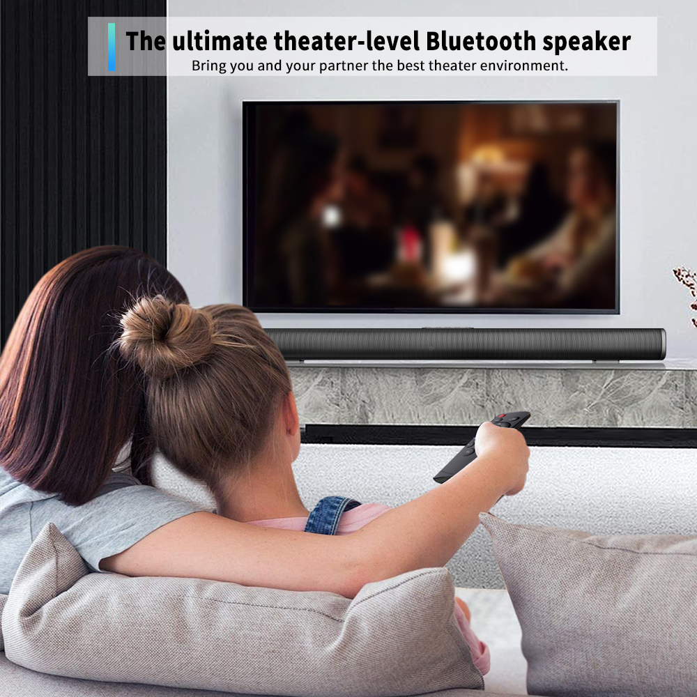 Remote Control 30W TV Sound Bar for Laptop PC Theater Portable Wireless Home Speaker